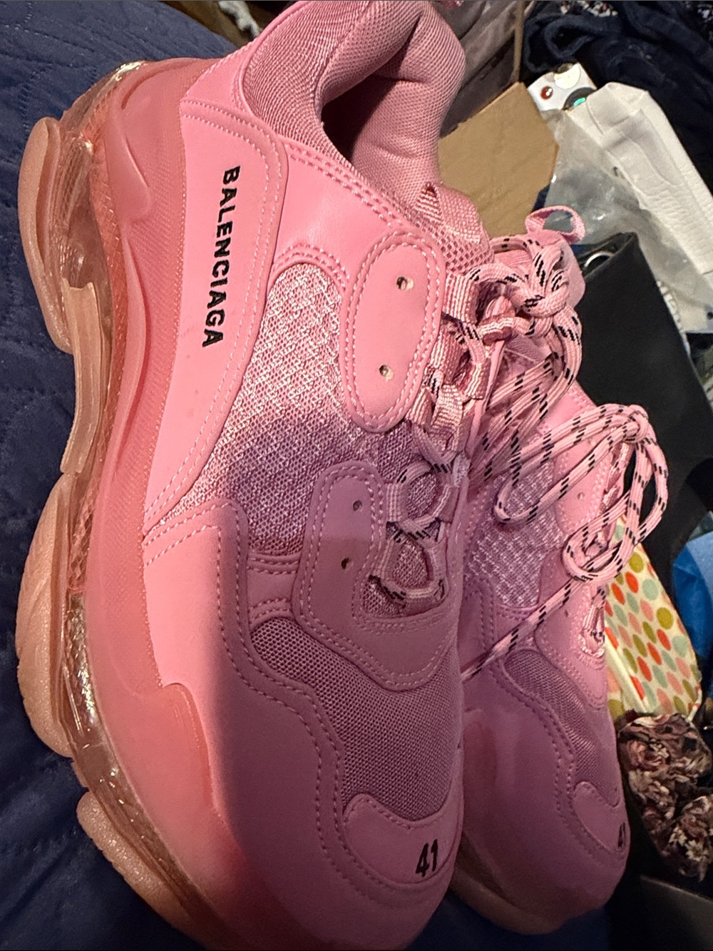 Balenciaga Pink Triple-Platform Chunky Sneaker